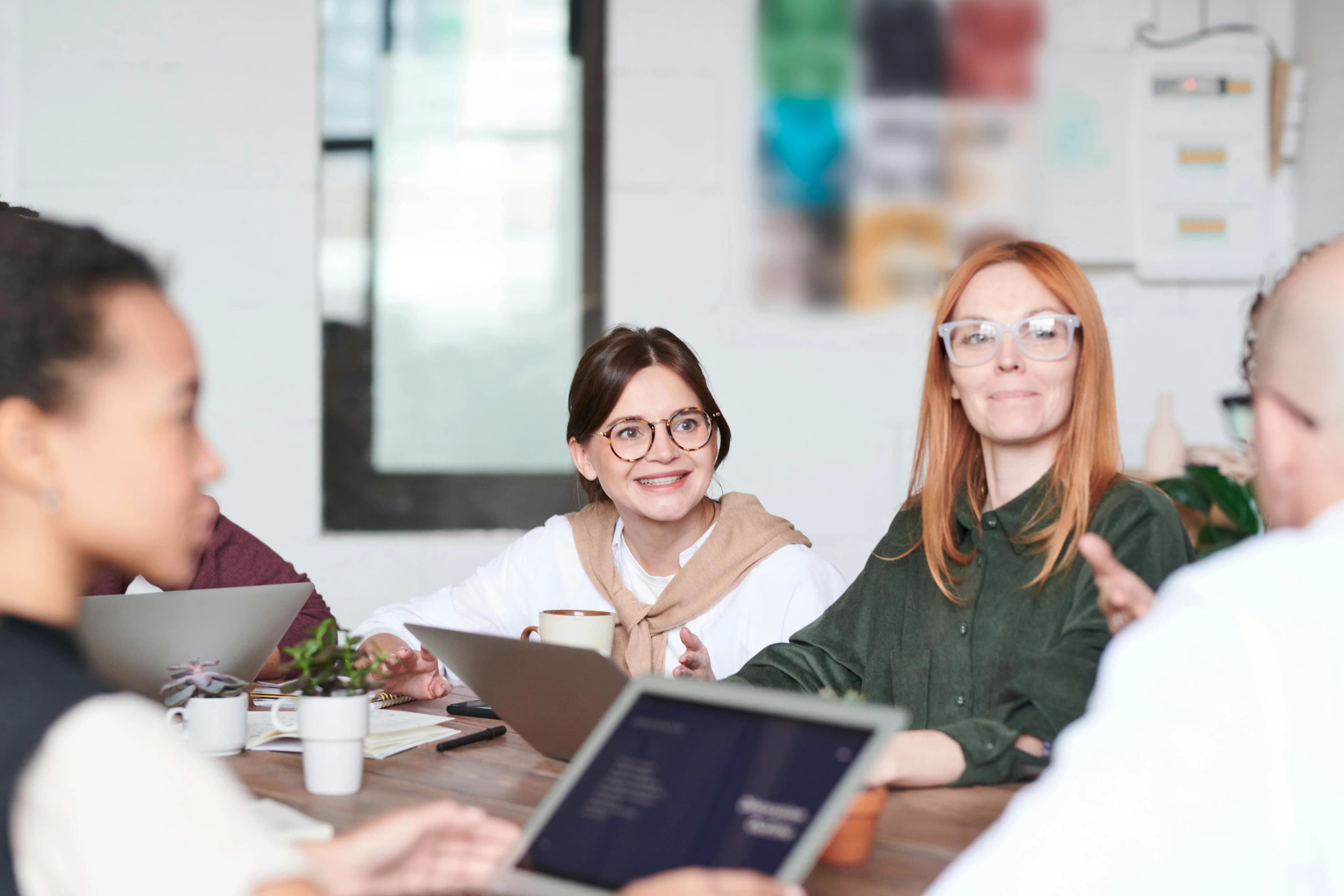 Women collaborating on financial planning